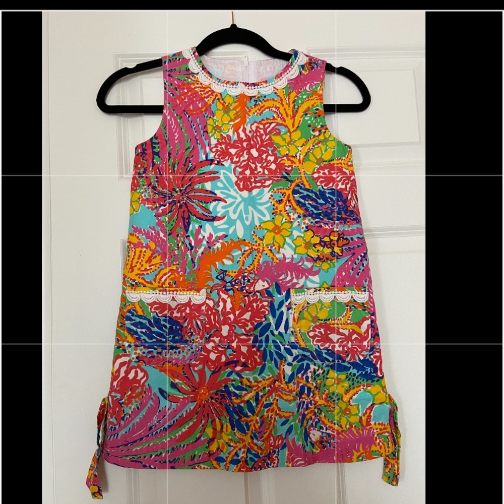 Lilly Pulitzer colorful dress with lace trim